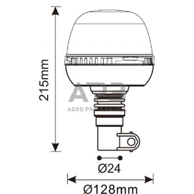 LED oranžinis švyturėlis LA20027 3