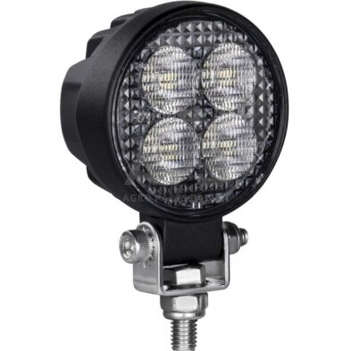 LED darbo žibintas apvalus 12W, 1200lm, 12/24V, 65.7x85.8x35mm 8 LED LA10606 1