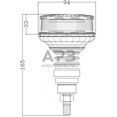 LED oranžinis švyturėlis LA20083 3