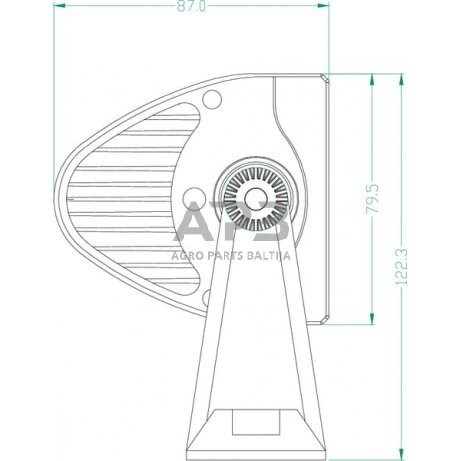 LED Bar žibintas 36W, 3060lm, 12/24V, balta, 198.6x79.5mm, kabelis, 12 LED LA10302 6