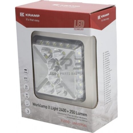 LED darbo žibintas kvadratinis 31W 2400/250lm LA10505 3