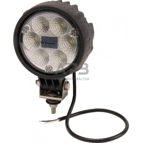 LED darbo žibintas apvalus 24W, 1500lm, 10/30V, Ø 117mm, 6 LED LA10009