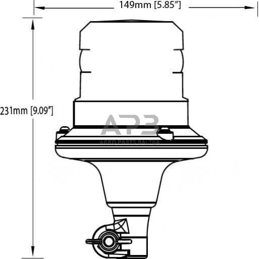 LED oranžinis švyturėlis 12/24V Britax EB5009A 1