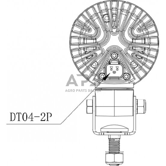 LED darbo žibintas apvalus 40W, 4000lm, 10/30 V, 84x126x71.8mm, 4 LED, LA10550 5