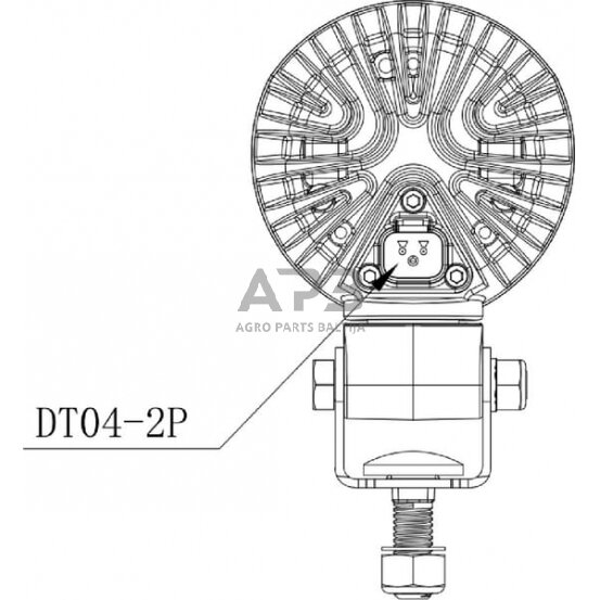 LED darbo žibintas apvalus 40W, 4000lm, 10/30 V, 84x126x71.8mm, 4 LED, LA10551SP 5