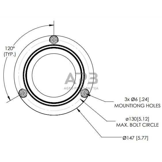 LED oranžinis švyturėlis 12/24V Britax EB5010A 1