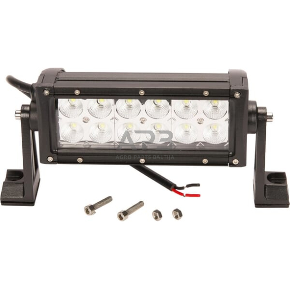 LED Bar žibintas 36W, 3060lm, 12/24V, balta, 198.6x79.5mm, kabelis, 12 LED LA10302 1