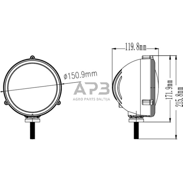 LED darbo žibintas apvalus 72W, 5040lm, LA10427 6