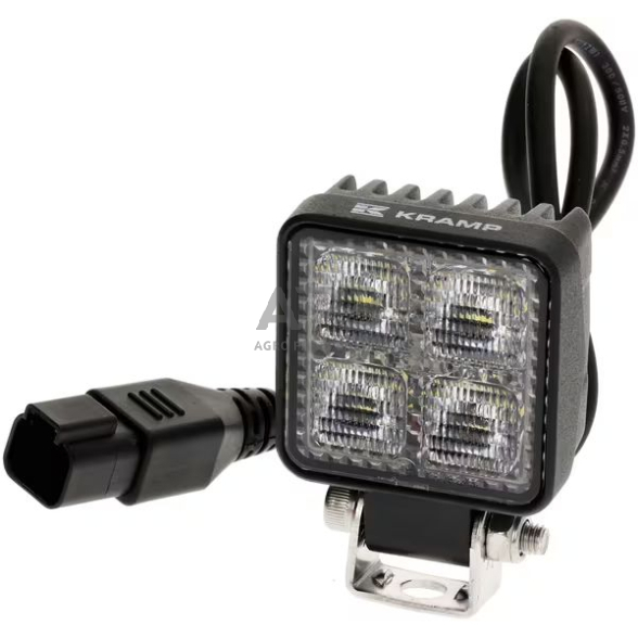 LED darbo žibintas kvadratinis 12W, 1200lm, 12/24V, 53.7x75.5x32.3mm 8 LED LA10605