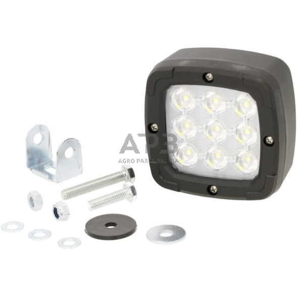 LED darbo žibintas kvadratinis 15W, 1800lm, 12-55V, 123x74x100mm, 9 LED  LA10099 6