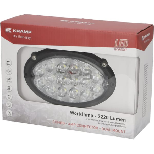 LED darbo žibintas ovalus 24W, 3220lm, LA10430 4