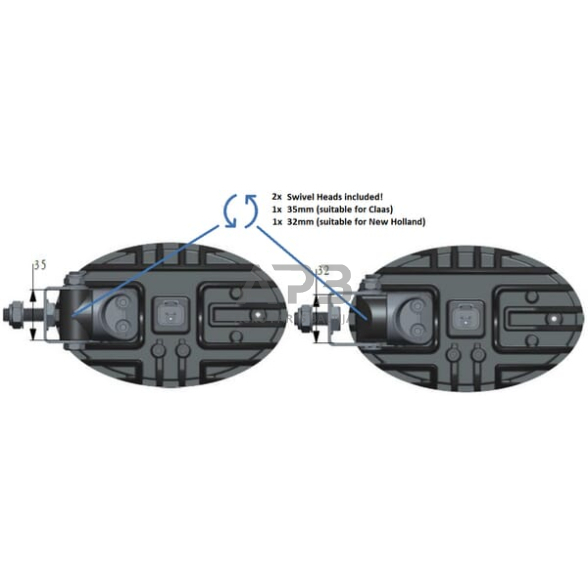 LED darbo žibintas ovalus 56W, 5320lm, 10/30V, 8 LED LA10558 6