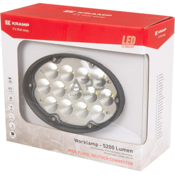 LED darbo žibintas ovalus 65W, 5200lm, LA10432 4