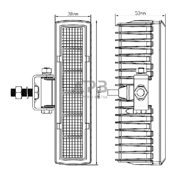 LED darbo žibintas stačiakampis 18W, 1500LM LA10503 4