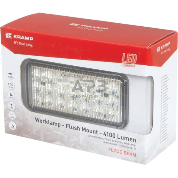 LED darbo žibintas stačiakampis 54W, 4100lm, LA10420 6