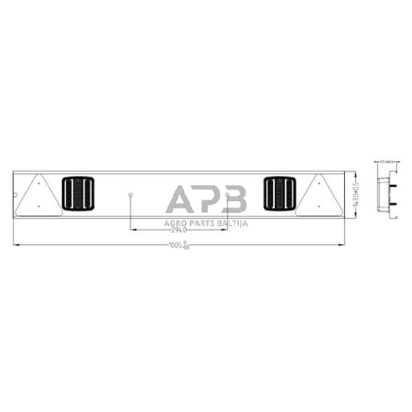 LED priekabos žibintų komplektas 12V, 1000,00 mm, 12 metrų kabelis, 7 kontaktų gopart LA65021 1