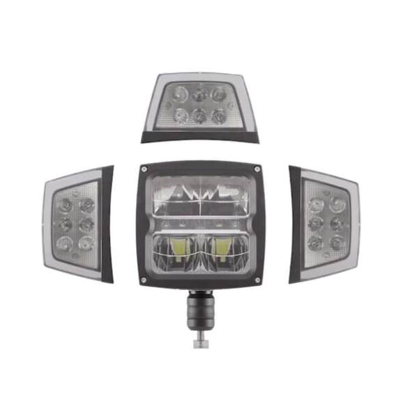 LED priekinis žibintas 38W, 12-24V, 229x150x80mm, LA80043 3