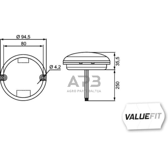 LED priešrūkinis žibintas 10/30V, Ø95mm, 17 LED Hella 2NE357028031 5