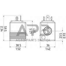 Magnetinė ritė 12 V, M16, 16 W, SD9M1312D16WDED