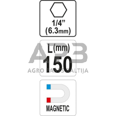 Magnetinis antgalių laikiklis 150mm