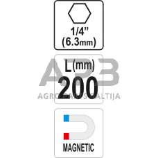 Magnetinis antgalių laikiklis 200mm