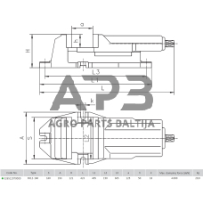 Mašininis spaustuvas 160mm