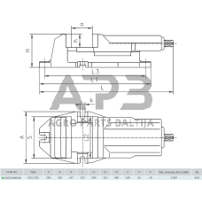 Mašininis spaustuvas 200mm