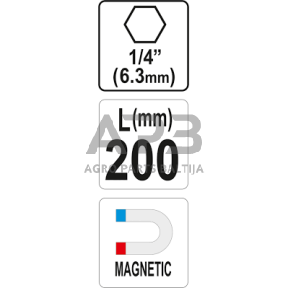 Magnetinis antgalių laikiklis 200mm