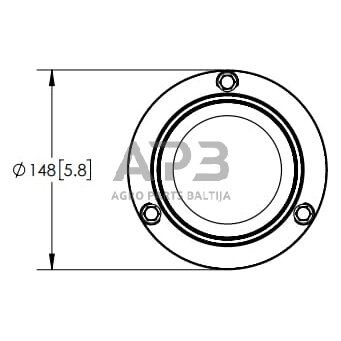 Magnetinis LED oranžinis švyturėlis 12/24V Britax EB5013A 1