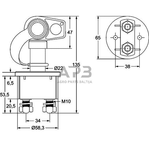 Masės išjungėjas 24V, 250A Hella 6EK002843131 5