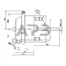 Membraninis cilindras Wabco 16 4231049000