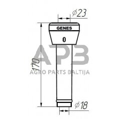 Melžiklis GENES Westfalia 7021.2725.220, Ø 18 mm 1580GS06P 2