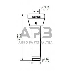 Melžiklis GENES Westfalia 7021.2725.23, Ø 18 mm 1580SGS06KP 1