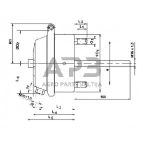 Membraninis cilindras Wabco 16 4231049000