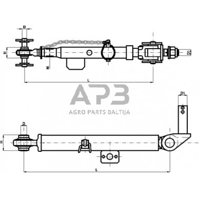 Mechaninis stabilizatorius 375,00 mm – 520,00 mm CBM SLF103 1