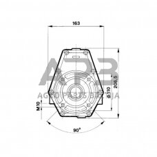 Multiplikatorius, kampinis reduktorius Brorelli GBF20S330 GBF-20-S-3-3.0 (B