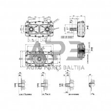 Multiplikatorius, kampinis reduktorius Brorelli GBF30D135 GBF-30-D-1-3.5