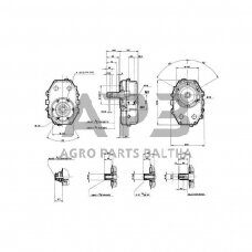 Multiplikatorius, kampinis reduktorius Brorelli GBU35S130 GBU-35-S-1-3.0 (AS)