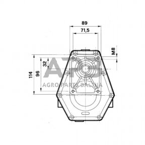 Multiplikatorius, kampinis reduktorius Brorelli GBF20S338 GBF-20-S-3-3.8 (Q /Gr.2)