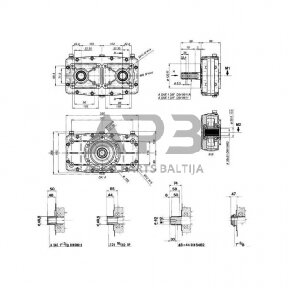 Multiplikatorius, kampinis reduktorius Brorelli GBF30D135 GBF-30-D-1-3.5