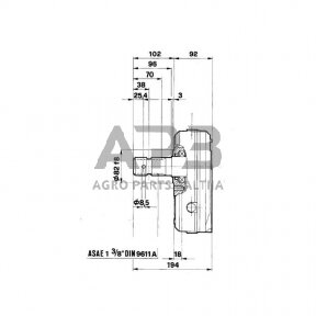 Multiplikatorius, kampinis reduktorius Brorelli GBF30S138 GBF-30-S-1-3.8 (M/Gr3)