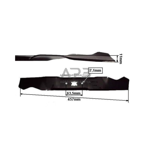 Mulčiuojantis peilis Black Line 457 mm pjaunamosios plotis 18 (45cm) BL 4046 3