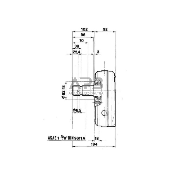 Multiplikatorius, kampinis reduktorius Brorelli GBF30S120 GBF-30-S-1-2.0 (M/Gr3) 1