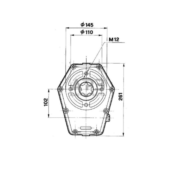 Multiplikatorius, kampinis reduktorius Brorelli GBF30S120 GBF-30-S-1-2.0 (M/Gr3) 2