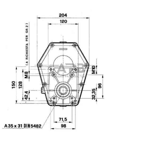 Multiplikatorius, kampinis reduktorius Brorelli GBF30S320 GBF-30-S-3-20 QR Gr3 4