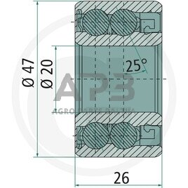 NSK dvieilis rutulinis guolis BB2-3500, AC671262 1