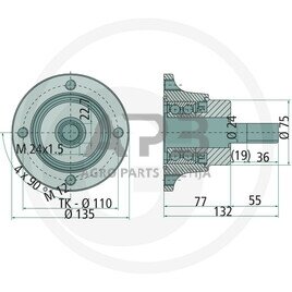 NSK guolis Agri Hub AHU24135A-01-KIT 1