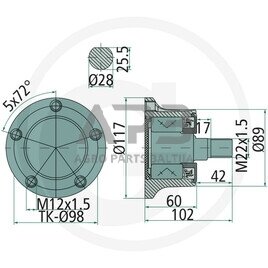 NSK guolis Agri Hub AHU28117A-02 1