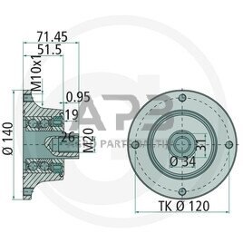 NSK guolis Agri Hub AHU34140B-01 1