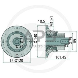 NSK guolis Agri Hub AHU34140B-02-KIT 1